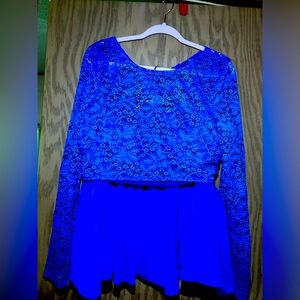 2pc set blue. Skirt and crop top.